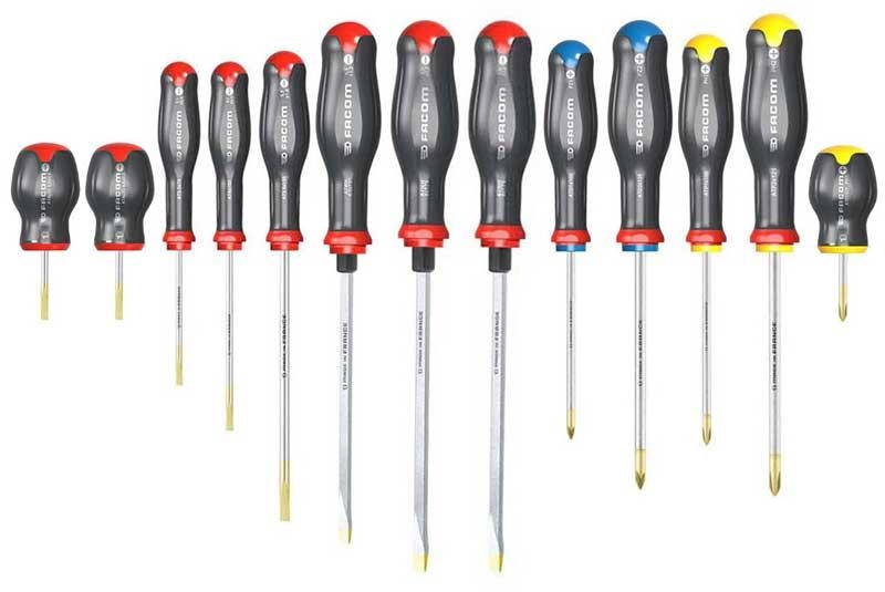 Jeu de 7 tournevis Protwist et Tamper Torx - Lame ronde Facom