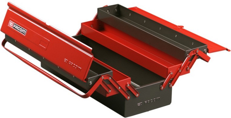 Boîte à outils métallique 5 cases - grand volume Facom