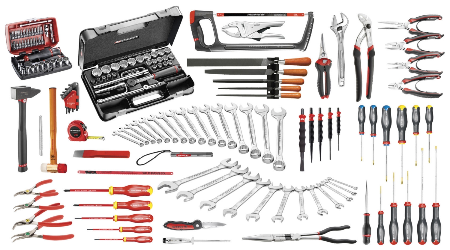 Composition de 143 outils FACOM 13 modules sur 4 tiroirs - CM.143PF