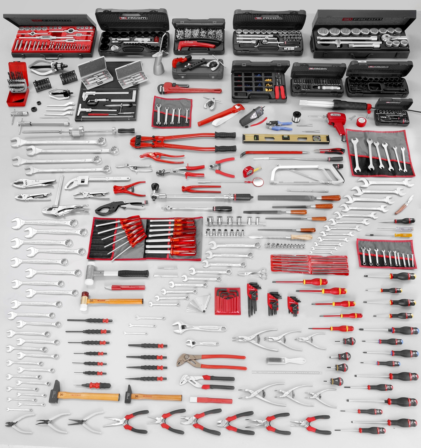 Sélection maintenance industrielle 528 outils - servante 8 tiroirs et coffre JET8.M160A Facom