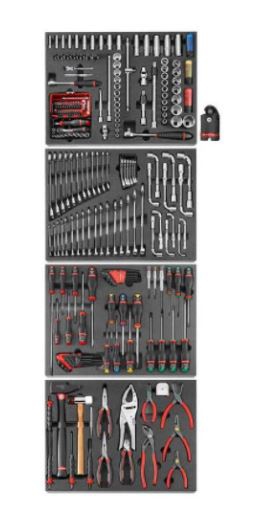 Composition de 4 modules mousse pour servantes de largeur M3 Facom