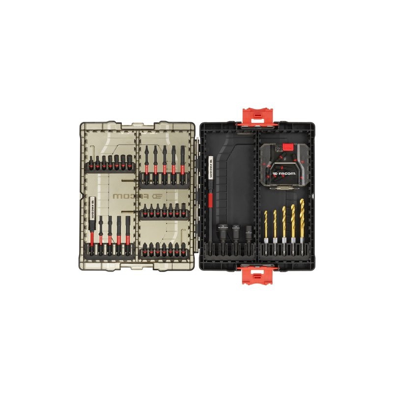 Coffret embouts impacts et accessoires 1/4"- 50 pièces EN.1J50PB Facom