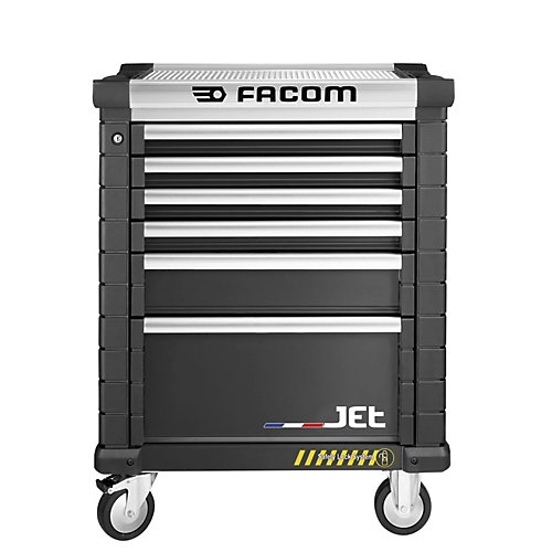 Servante sécurité JET noire à interverrouillage 3 modules par tiroir Facom