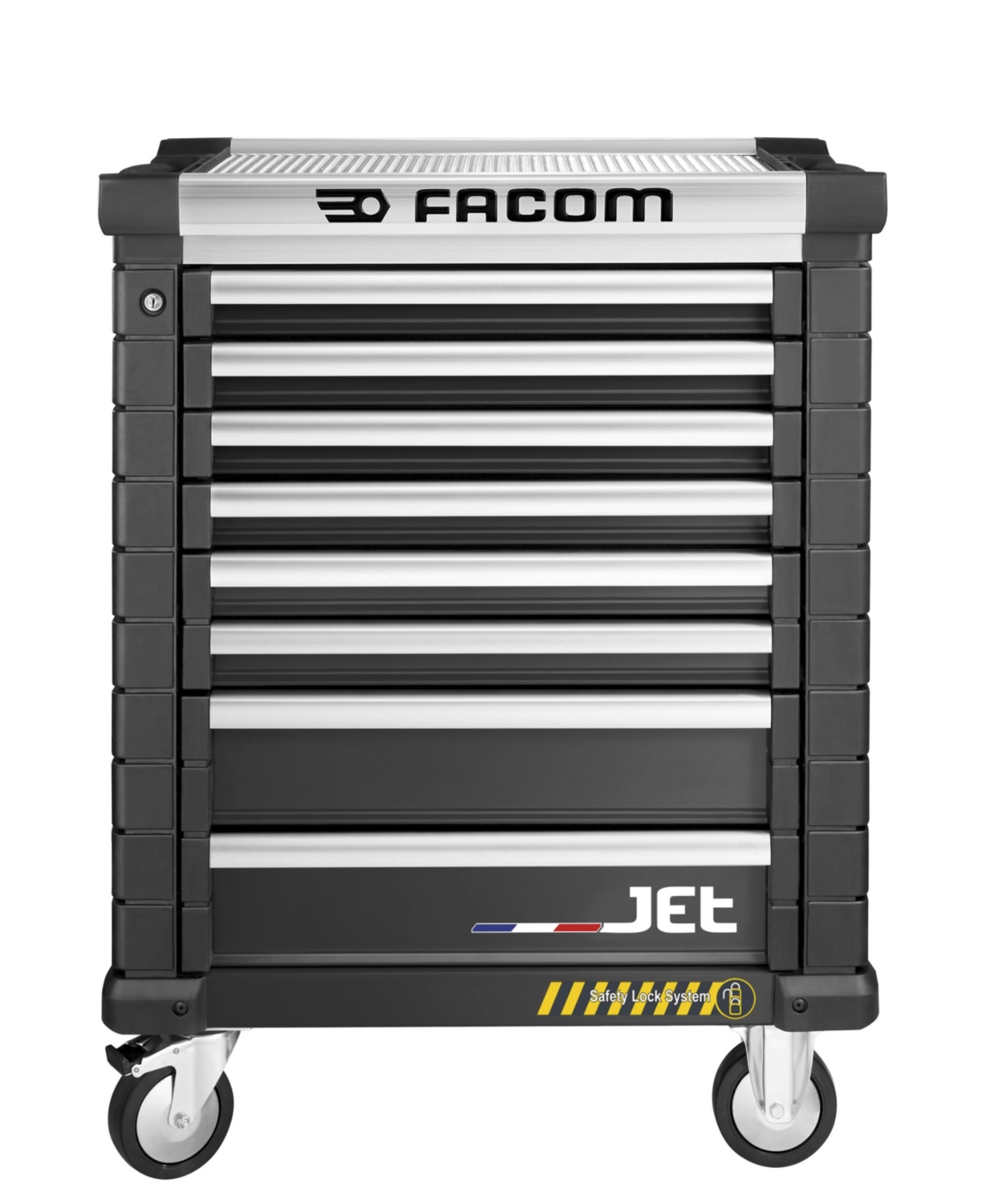 Servante sécurité JET noire à interverrouillage 3 modules par tiroir Facom