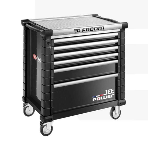 Servante JETM4 6 tiroirs - Coloris noir - Avec tiroir énergisé JET.6NM4APOWERPF Facom