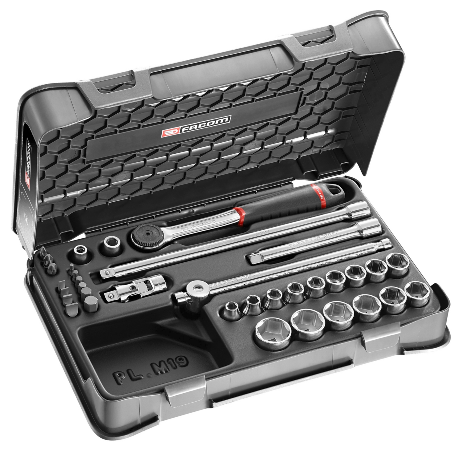 Coffret douilles 3/8" 6 pans métriques et embouts - 35 pièces - J.161B - 7 - 22 mm J.431BSP Facom