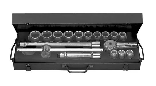 Coffret douilles 3/4" longues 6 pans métriques K.415E Facom