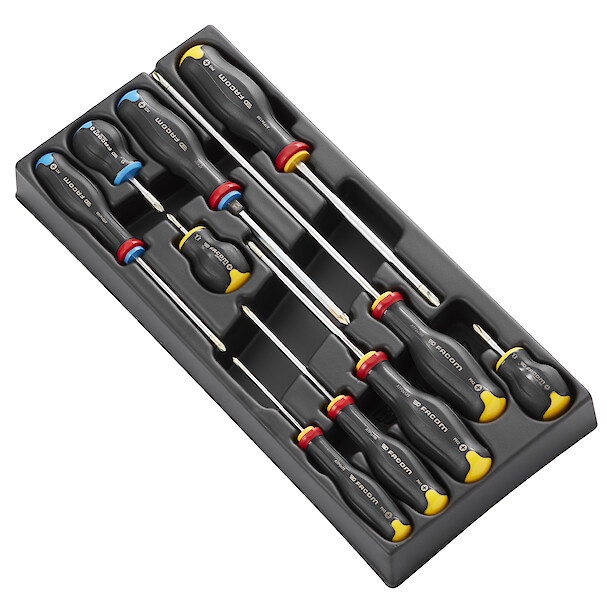 Module thermoformé de 10 tournevis Protwist MOD.AT5 Facom