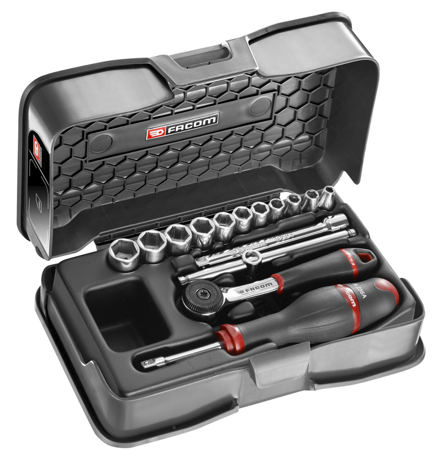 Coffret de douilles 1/4" 6 pans R.161 - 2P6 - 4 - 13mm R.161-2P6 Facom