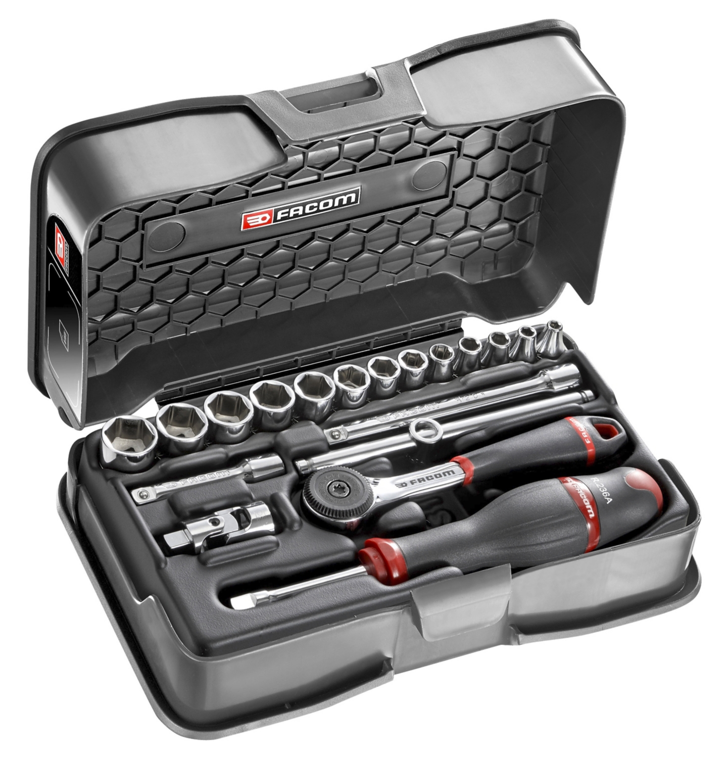  Coffret douilles 1/4" 6 pans métrique - 19 pièces - 3,2 - 14 mm R.161-3P6 