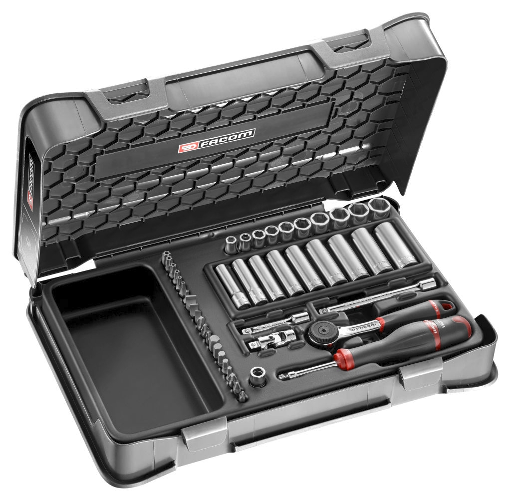 Coffret serrage 1/4" avec douilles courtes et longues - De 5,5 à 14 mm R.2BLPB Facom