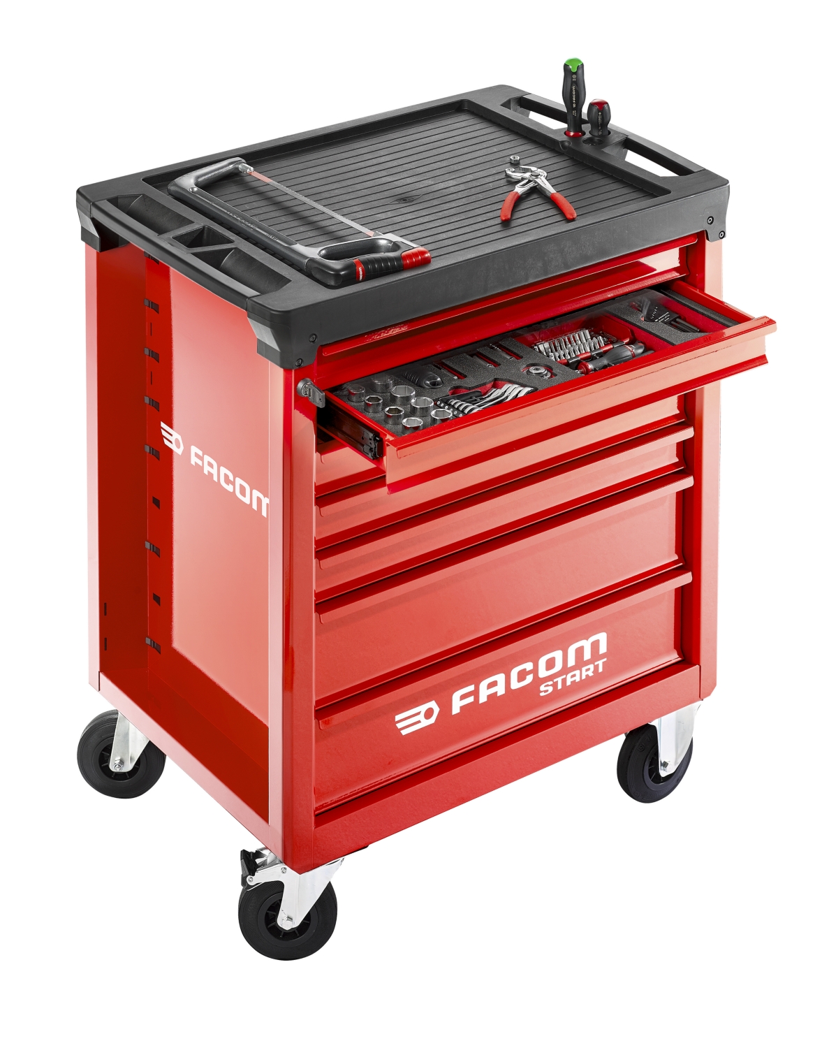 Servante d'atelier M3 + 3 modules mousse 261 outils Facom