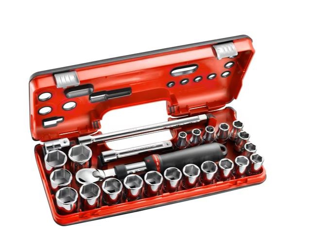 Coffret douilles 1/2" 6 pans métriques- 25 PC SXL.DBOX2 Facom