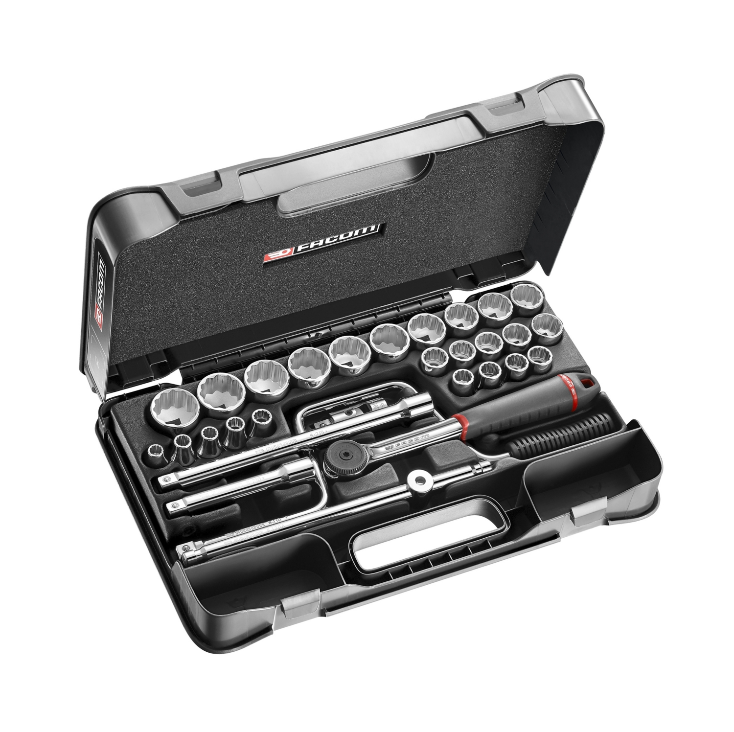 Coffret douilles 1/2" 12 pans métriques 30 pièces - 8 - 34 mm S.161-5P12 Facom