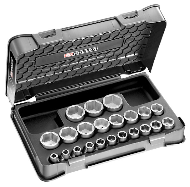 Coffret 22 douilles 1/2" 6 pans métriques - 22 pièces S.401B Facom