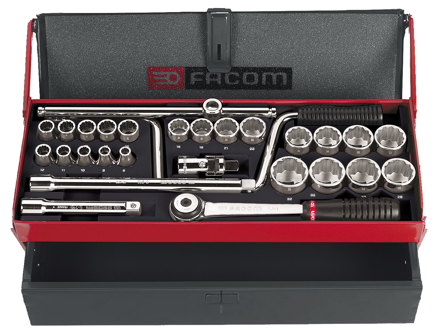  Coffret de douilles 1/2" 12 pans - De 8 à 32 mm S.442EP 