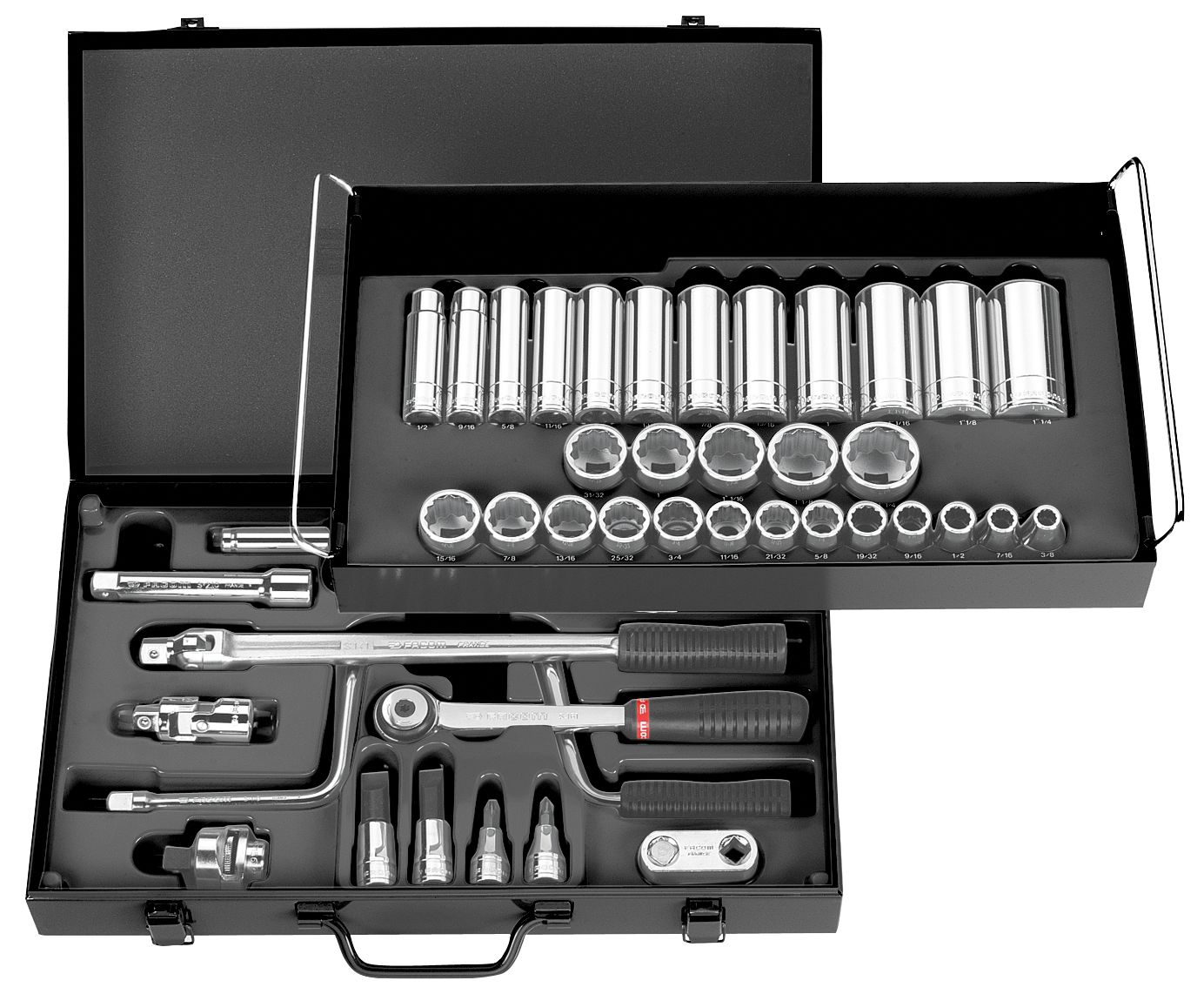 Coffret douilles 1/2" 12 pans - 3/8 1 1/4" S.450UP Facom