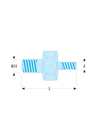 Embout fileté M14 8 mm Facom