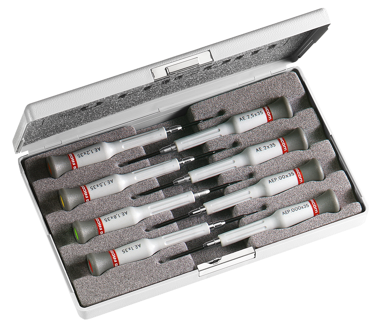  Coffret de 8 tournevis Micro-tech à lame remplaçable Fente - Phillips AE.J1 