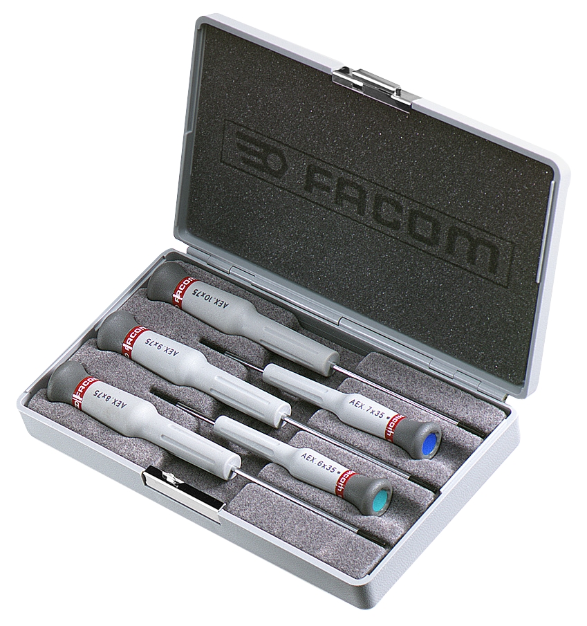 Coffret de 5 tournevis ''Micro-Tech'' empreinte Torx AEX.J1 Facom