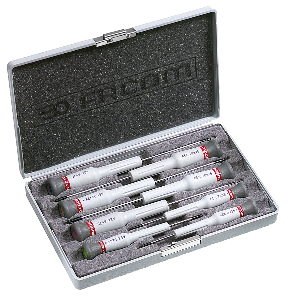  Tournevis Micro-Tech® empreinte Torx® entraînement 4 mm coffret de 8 AEX.J2 