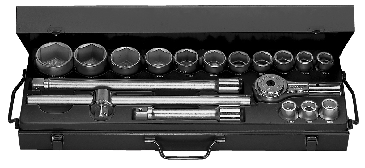 Coffret de douilles 6 pans - 21 - 55 mm K.437E Facom