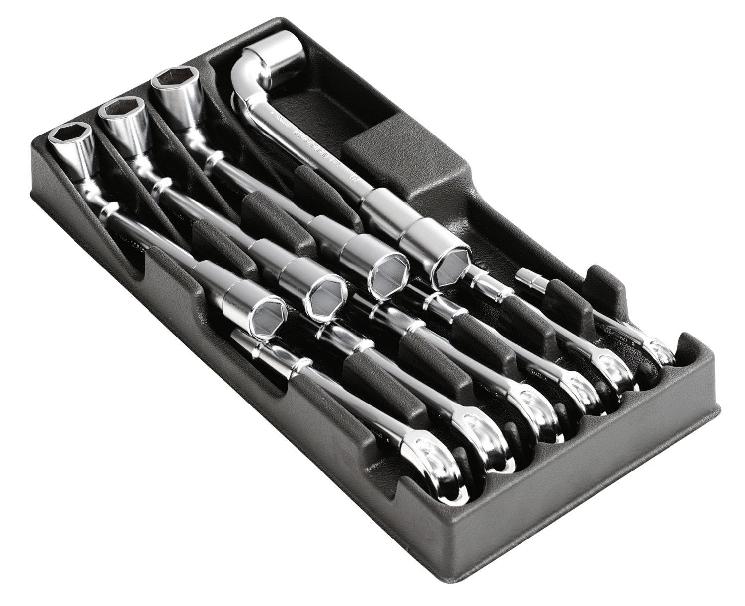  Module de clés à pipe débouchées métrique en plateau thermoformé MOD.75-1PB 