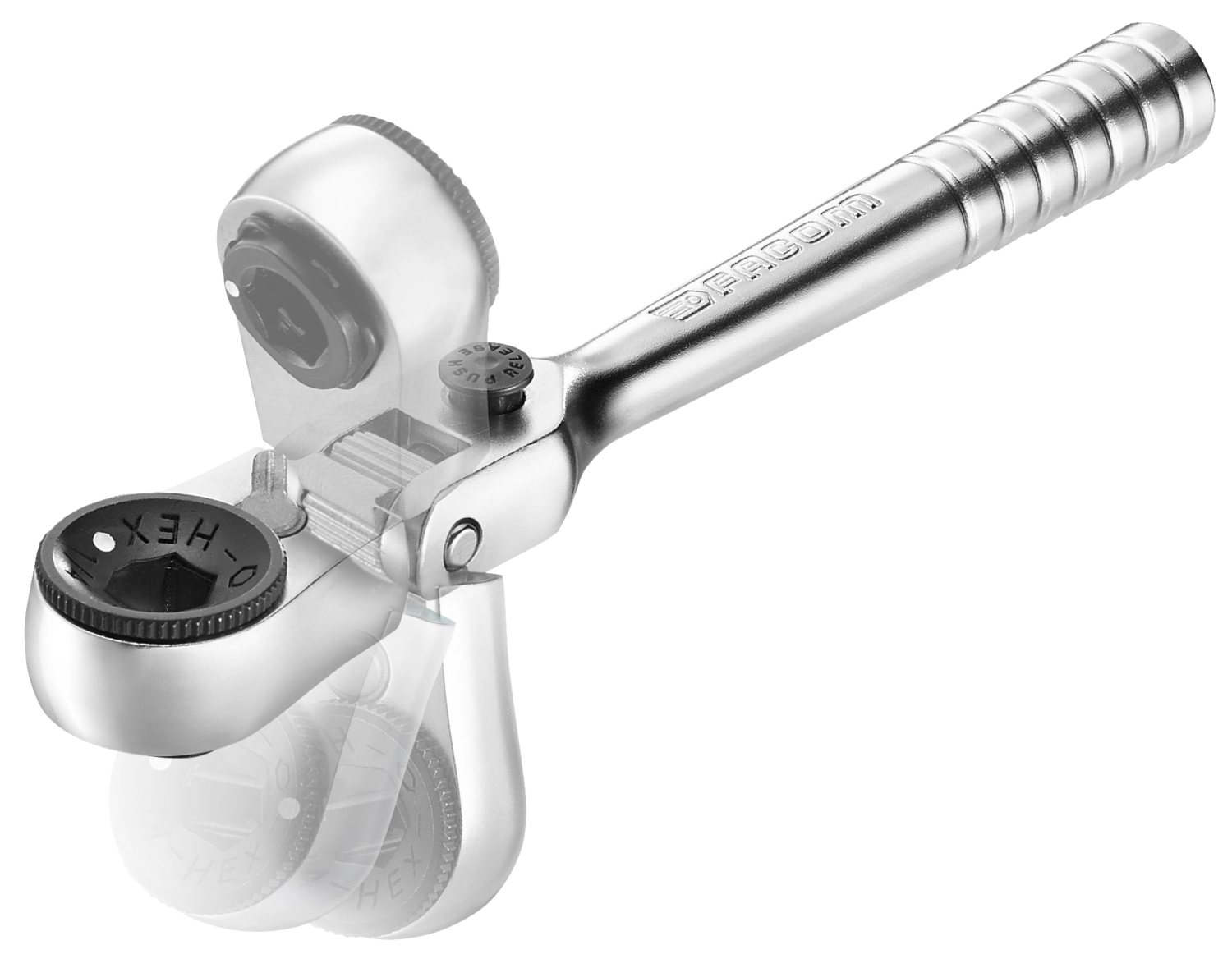 Cliquet 1/4" compact tête flexible 180° R.180 R.180PB Facom