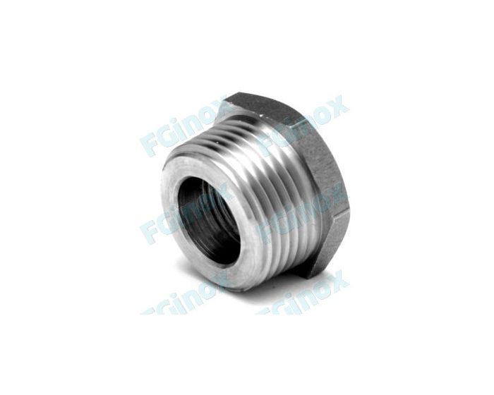 Réduction usinée mâle BSPT x femelle BSPP acier inox 316 série RM FG Inox