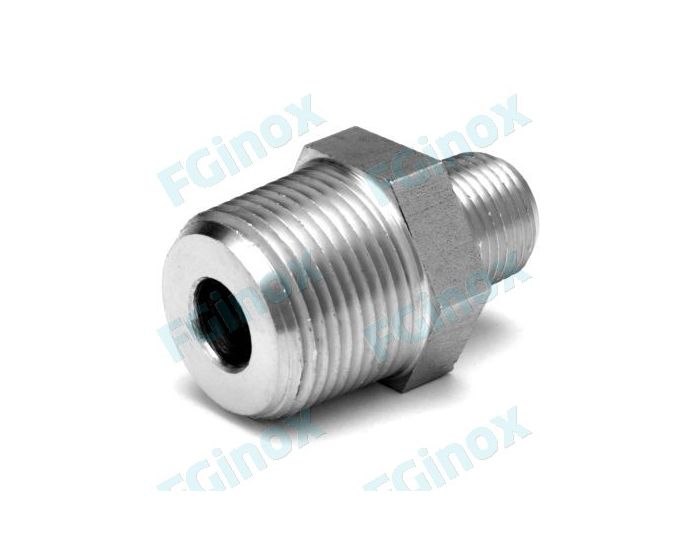 Réduction hexagonale mâle mâle NPT inox 316 L FG Inox