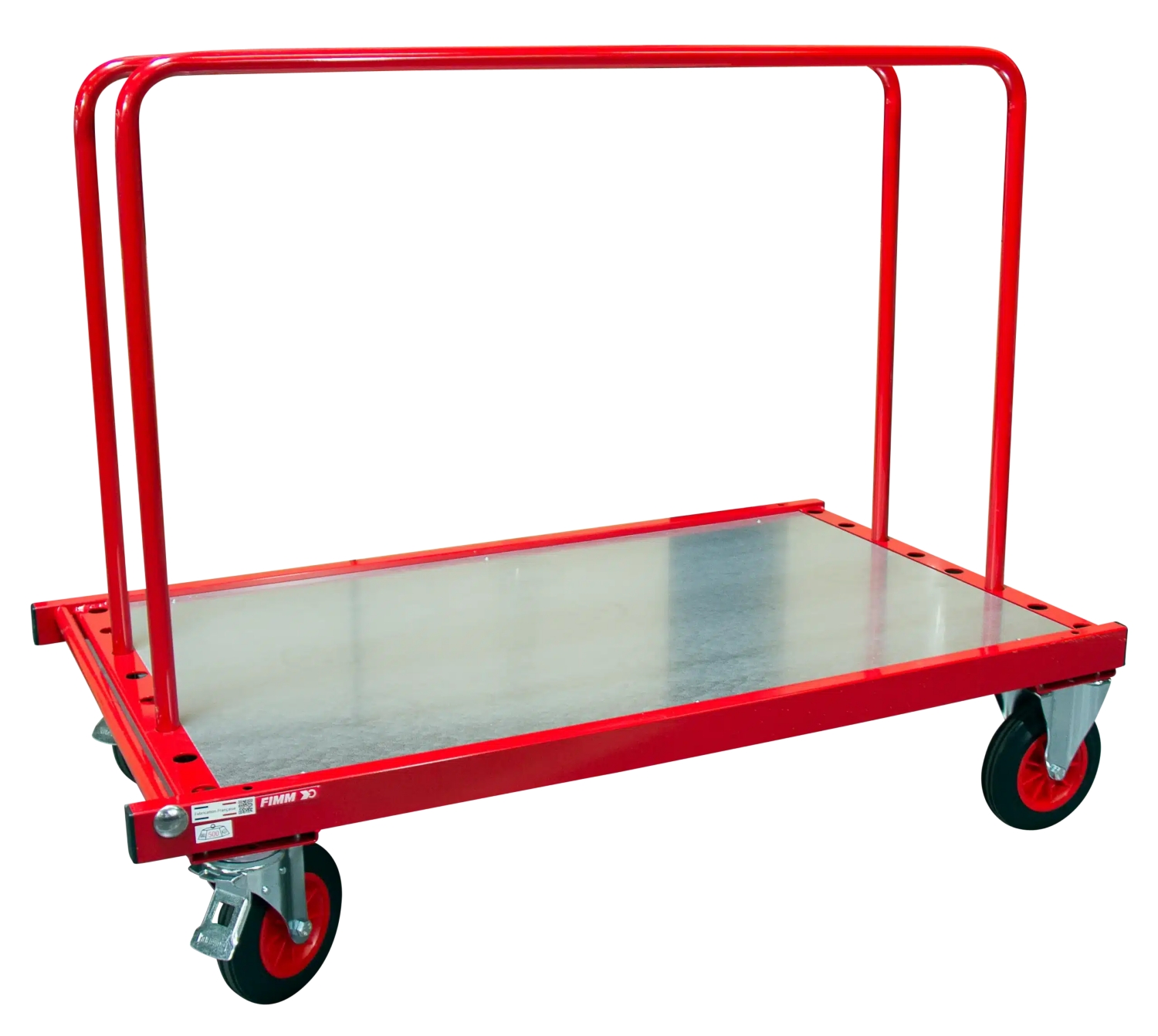 Chariot porte-panneaux avec ridelles amovibles