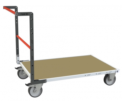 Chariot modulaire tube 500 kg monté 1 dossiers 2 ridelles Fimm