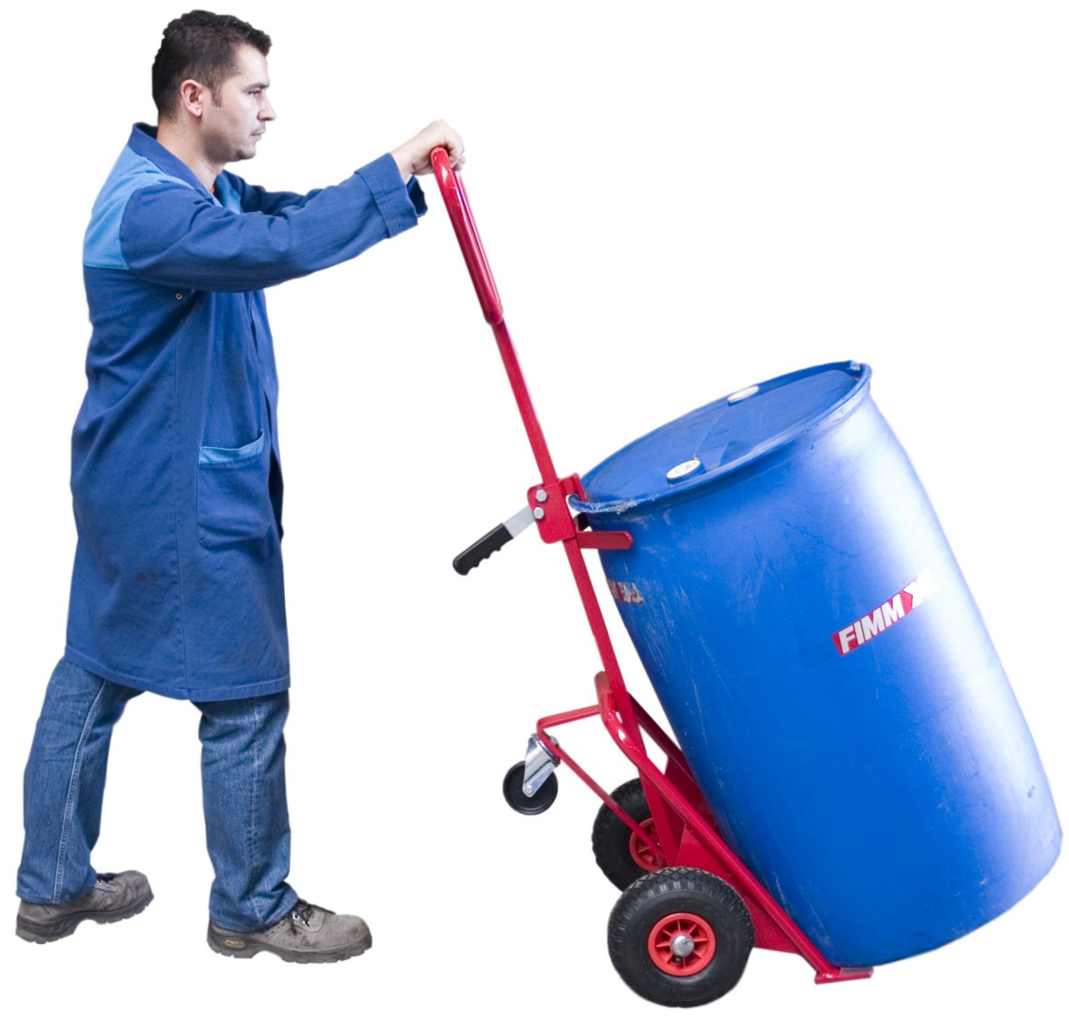 Diable pour fûts plastiques ou métalliques à rebords 220 litres Fimm
