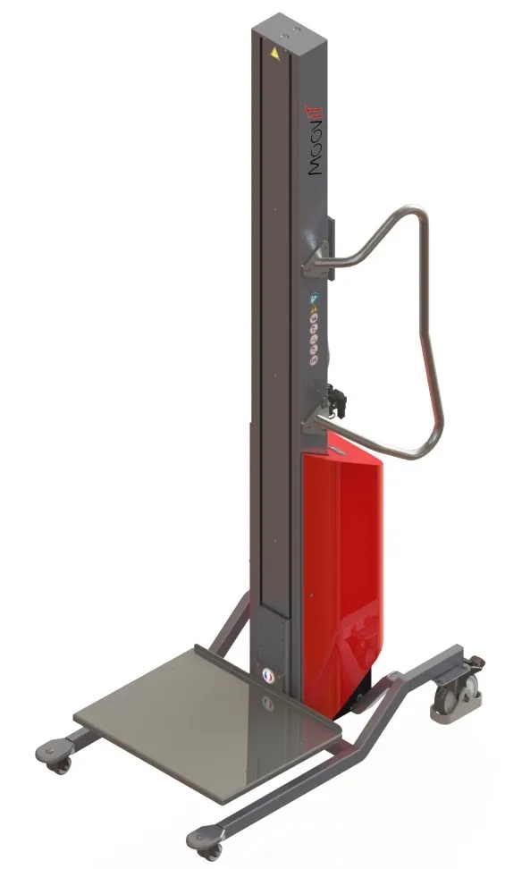 Gerbeur Moovit à levée électrique avec plateau en inox 80 kg