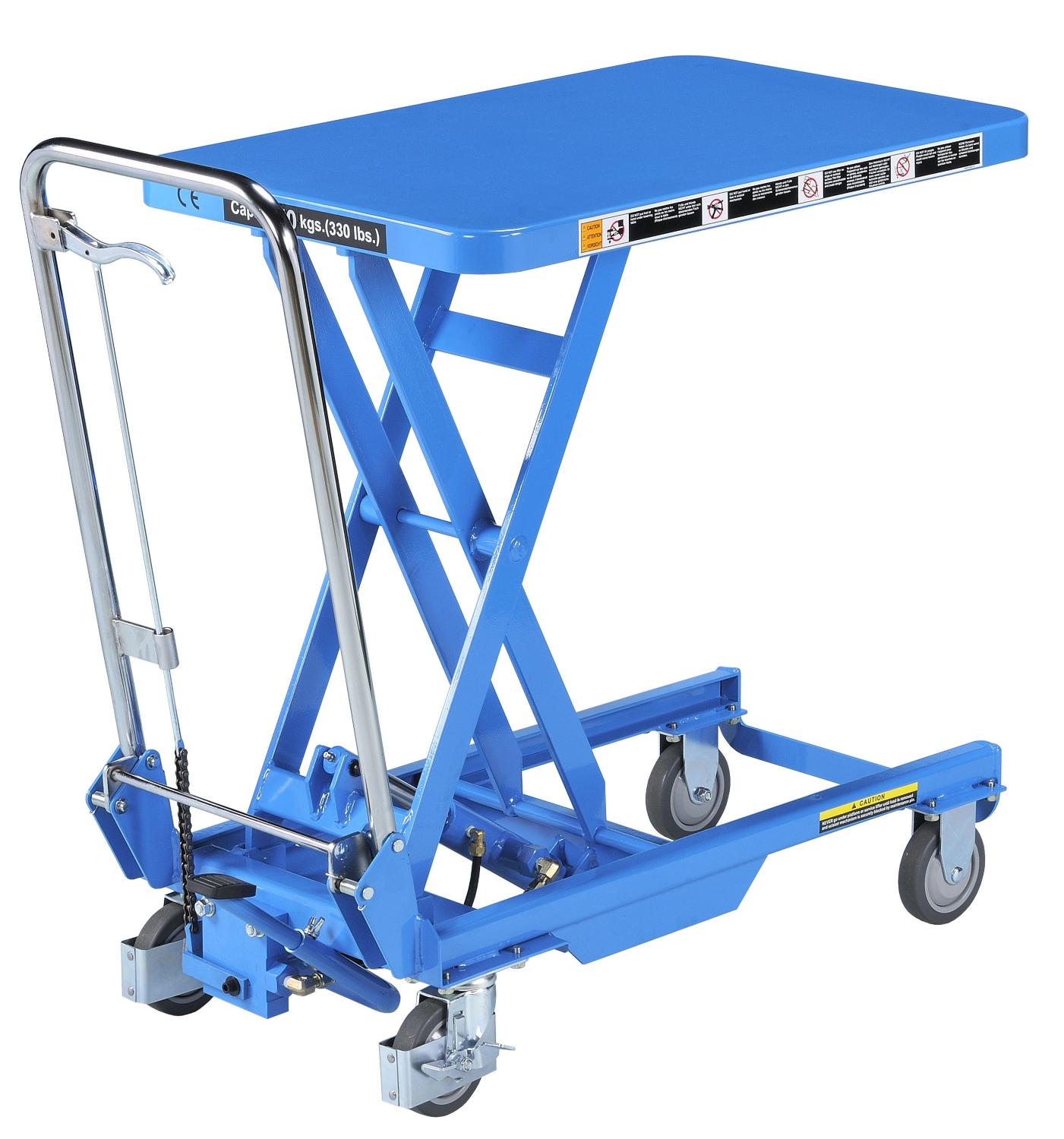 Table élévatrice manuelle Bishamon dossier repliable livrée montée 150 kg Fimm