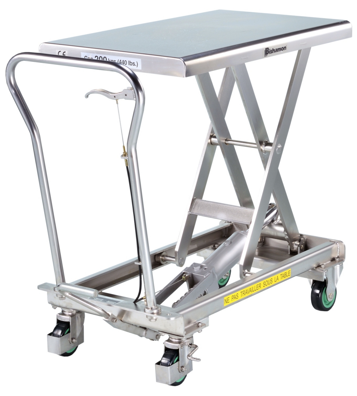 Table élévatrice manuelle inox Bishamon 1010 x 520 mm Fimm