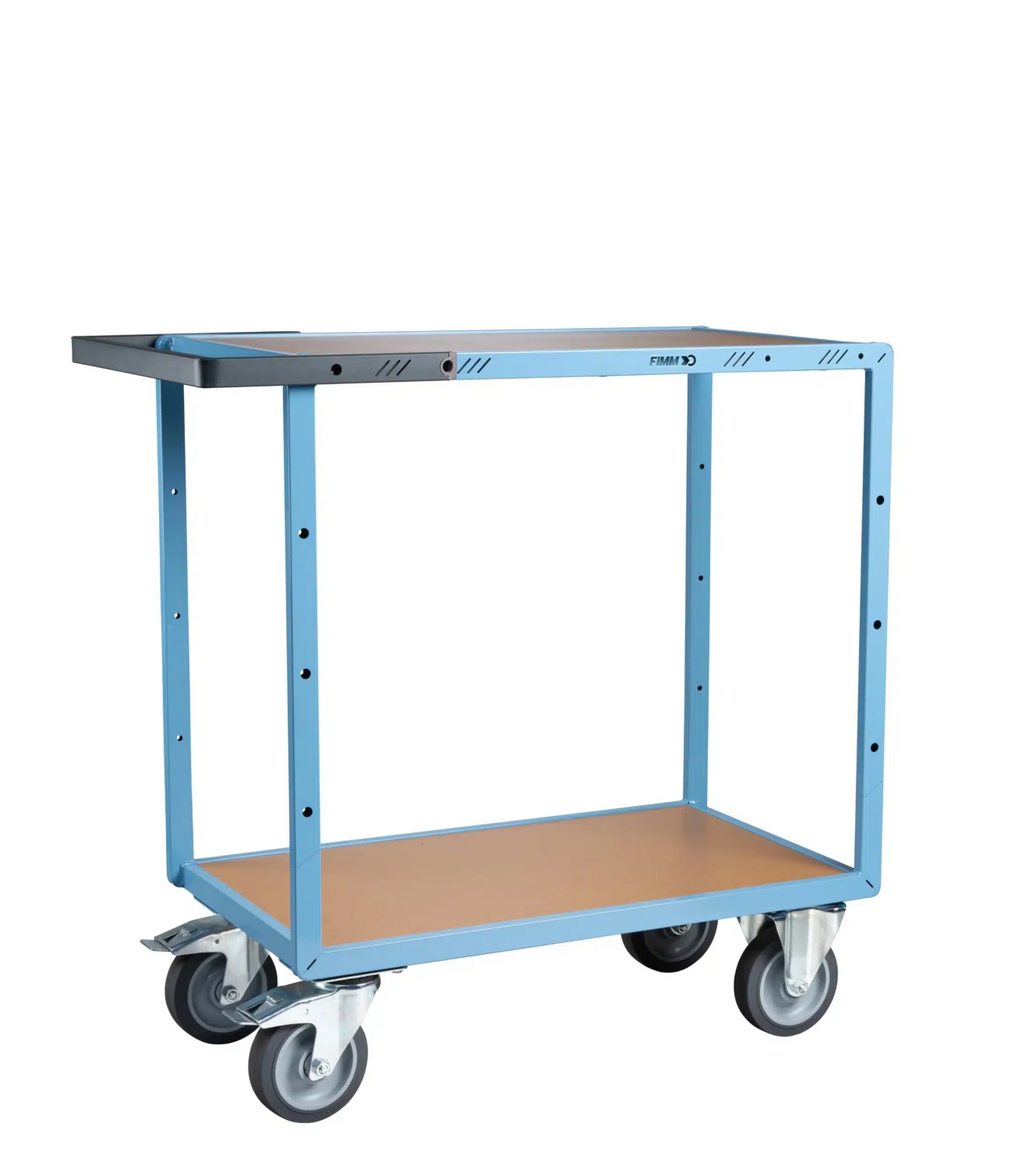 Servante mécano-soudée plateaux en médium avec roues en TPE