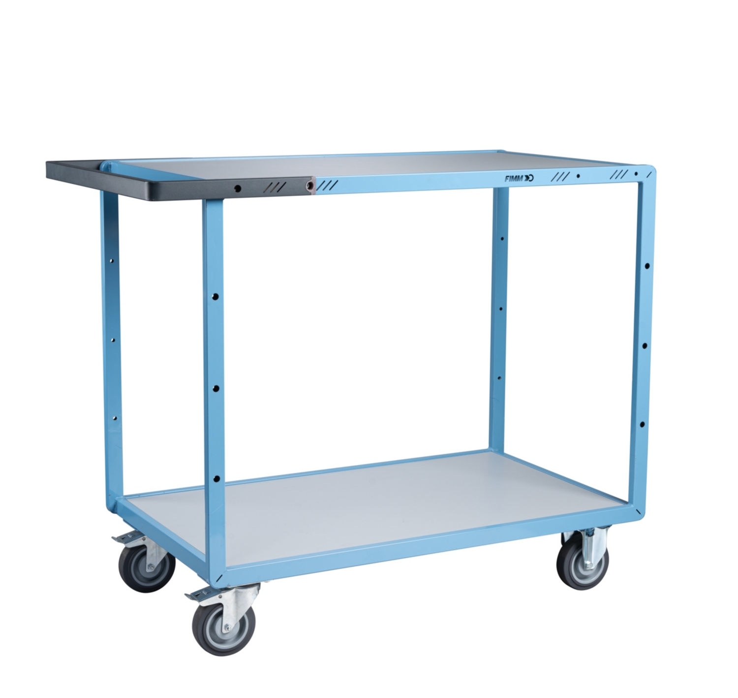 Servante mécano-soudée 2 plateaux mélaminées L 1000 x l 600 mm Fimm