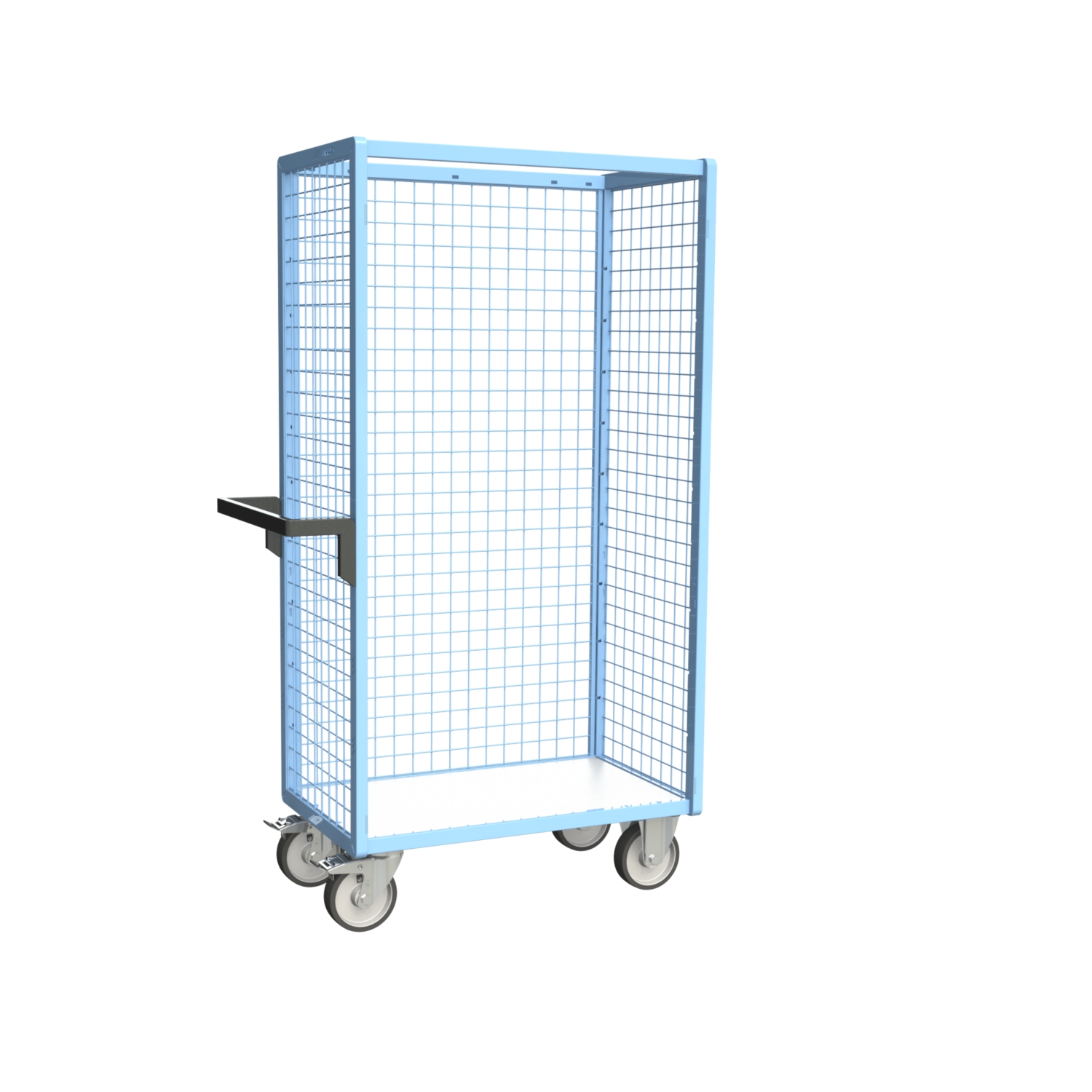 Servante grillagée montée 3 côtés plateau bois 500 kg Fimm