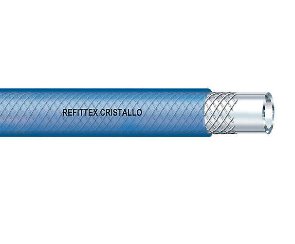 Tuyaux PVC Refittex Cristallo bleus diam. int. 10 à 19, couronne de 50 ml. Fitt