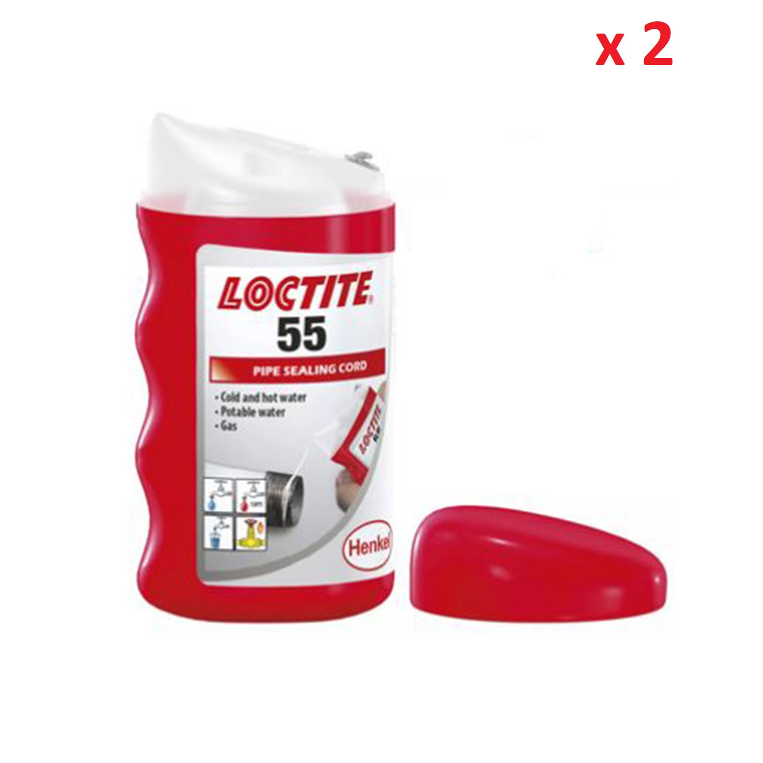 Lot de 2 Fibre d'étanchéité 160 m Loctite