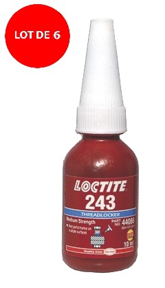 Lot de 6 freinfilets 243 50 ml Loctite