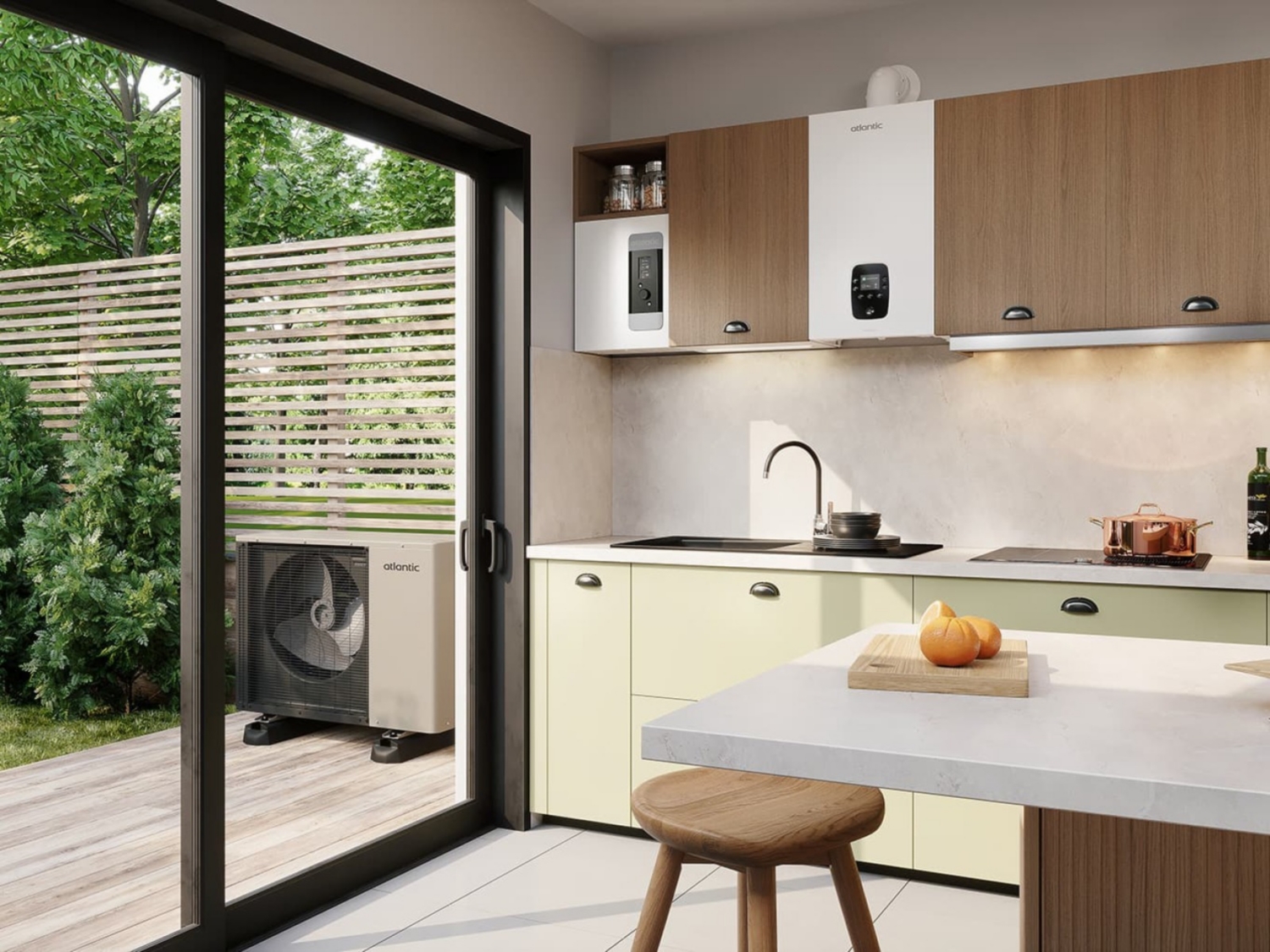 Pompe à chaleur monobloc Hybea Micro - R32 : Avec production ECS Atlantic