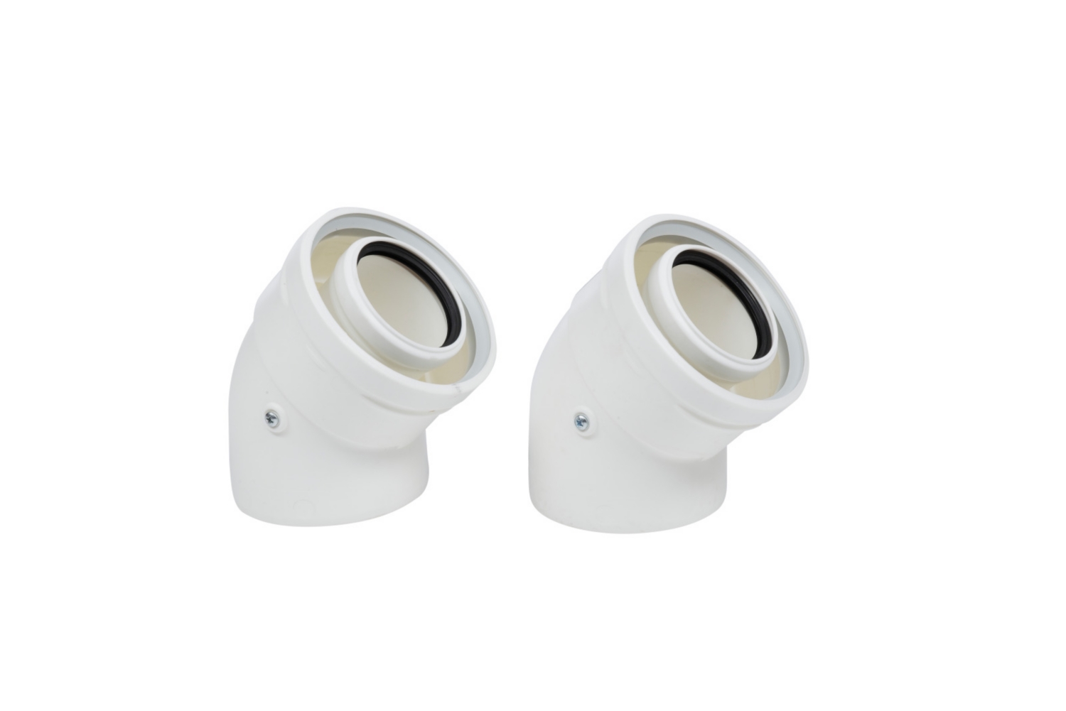 Coude ventouse condensation 60/100 - 45° (lot de 2) Atlantic