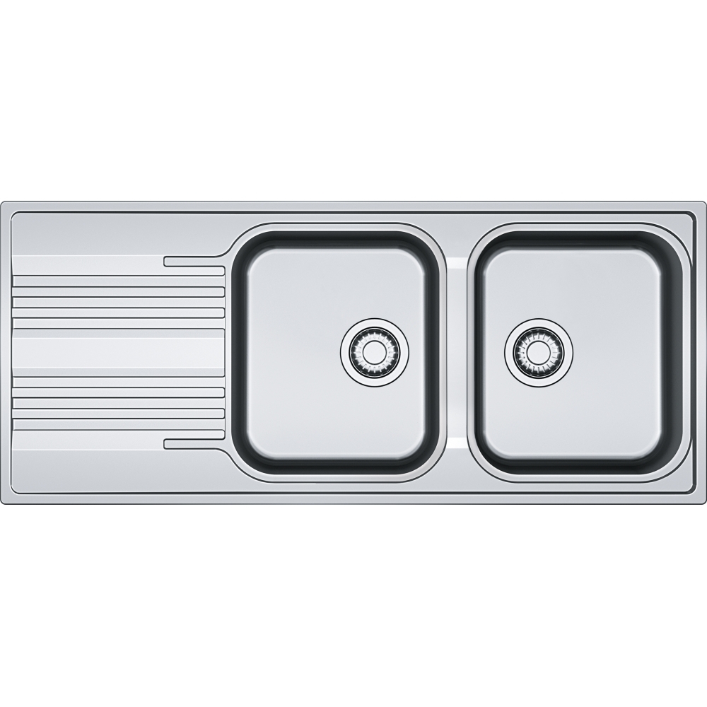 Evier Smart à encastrer - 2 cuves 1 égouttoir Inox Franke