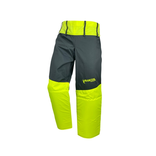 Jambière de débroussaillage coton polyester mixte FI015 vert forêt / jaune