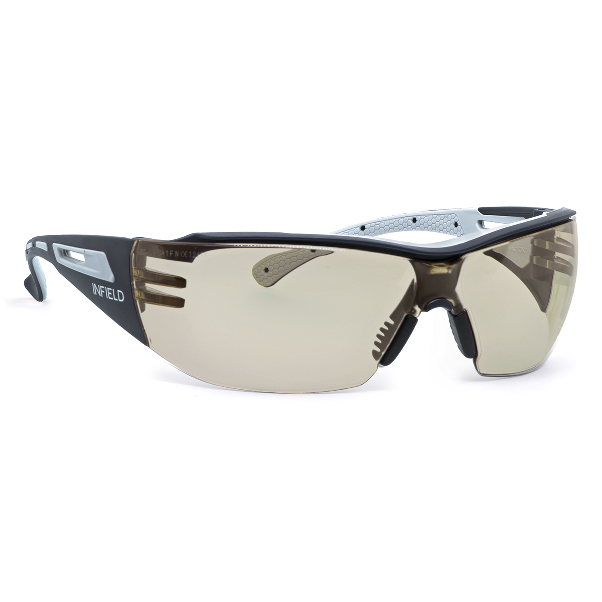 Lunettes de protection solaire Victor orange antistatique anti-buée anti-rayures Infield Safety
