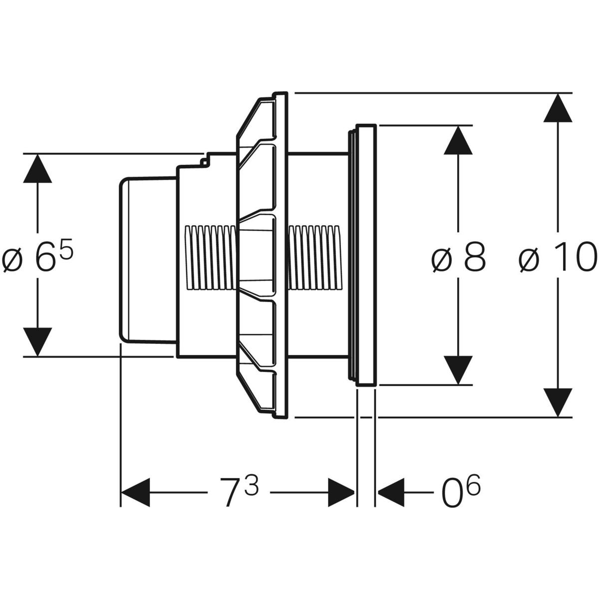 Poussoir pneumatique à encastrer pour meuble - Double touche Geberit