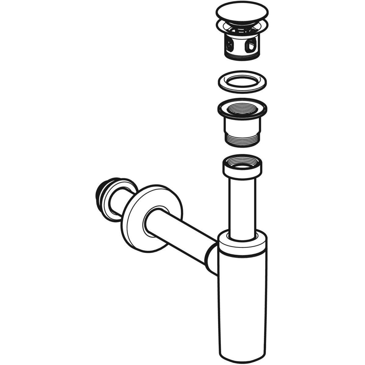 Siphon à tube plongeur par pression Geberit