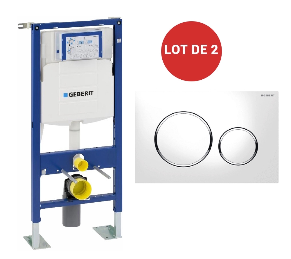 Lot de 2 bâti-supports + plaques Geberit